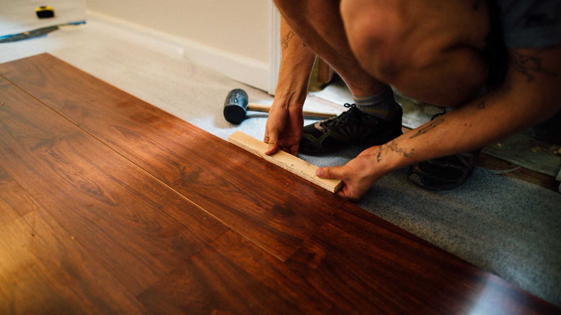 Laminate flooring install